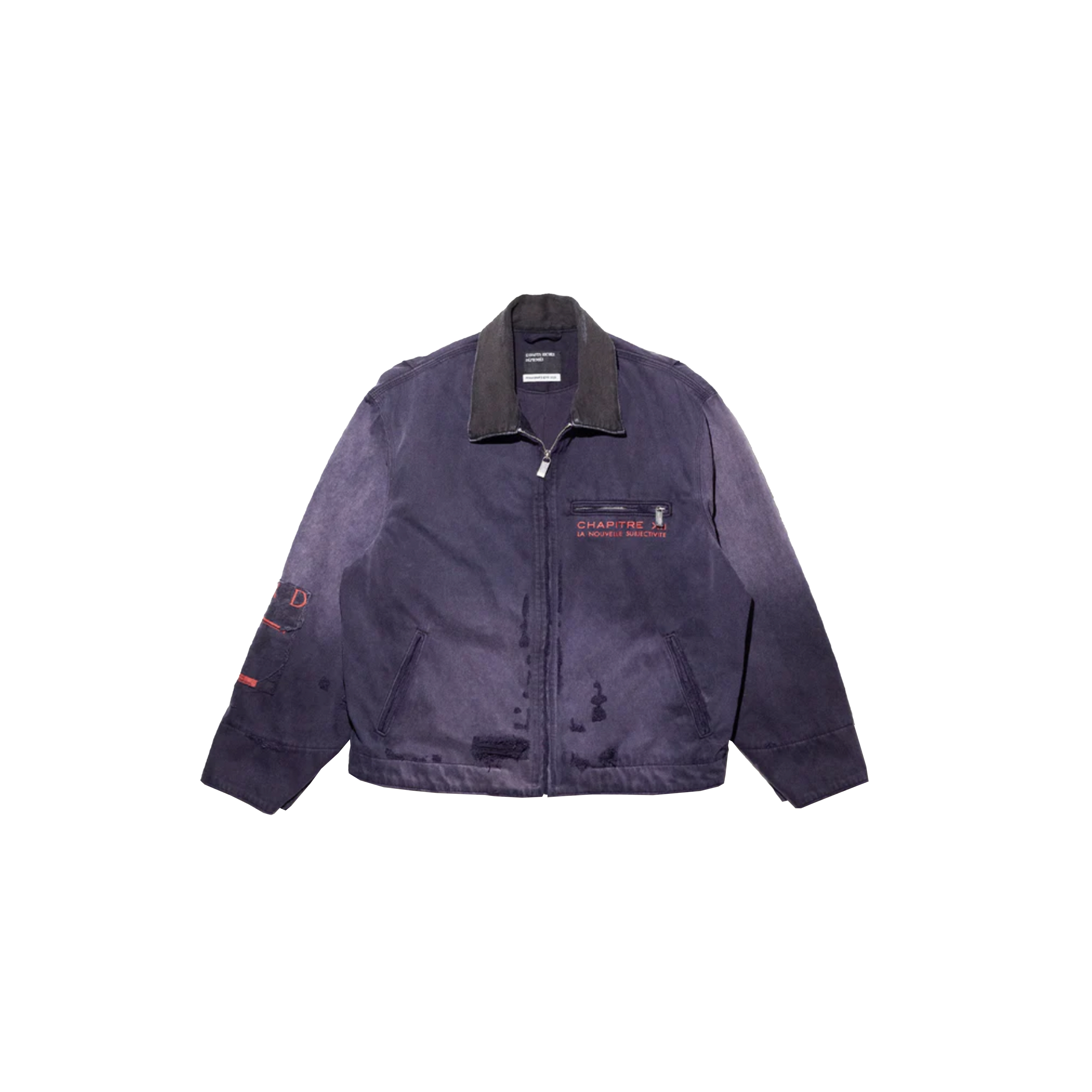 40's】French Vintage Black Moleskin Work Jacket 
