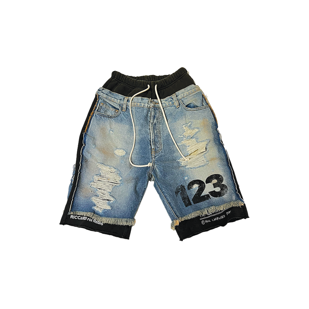 Gnostic Visionary Cell FARA-C Sweat/Denim Shorts