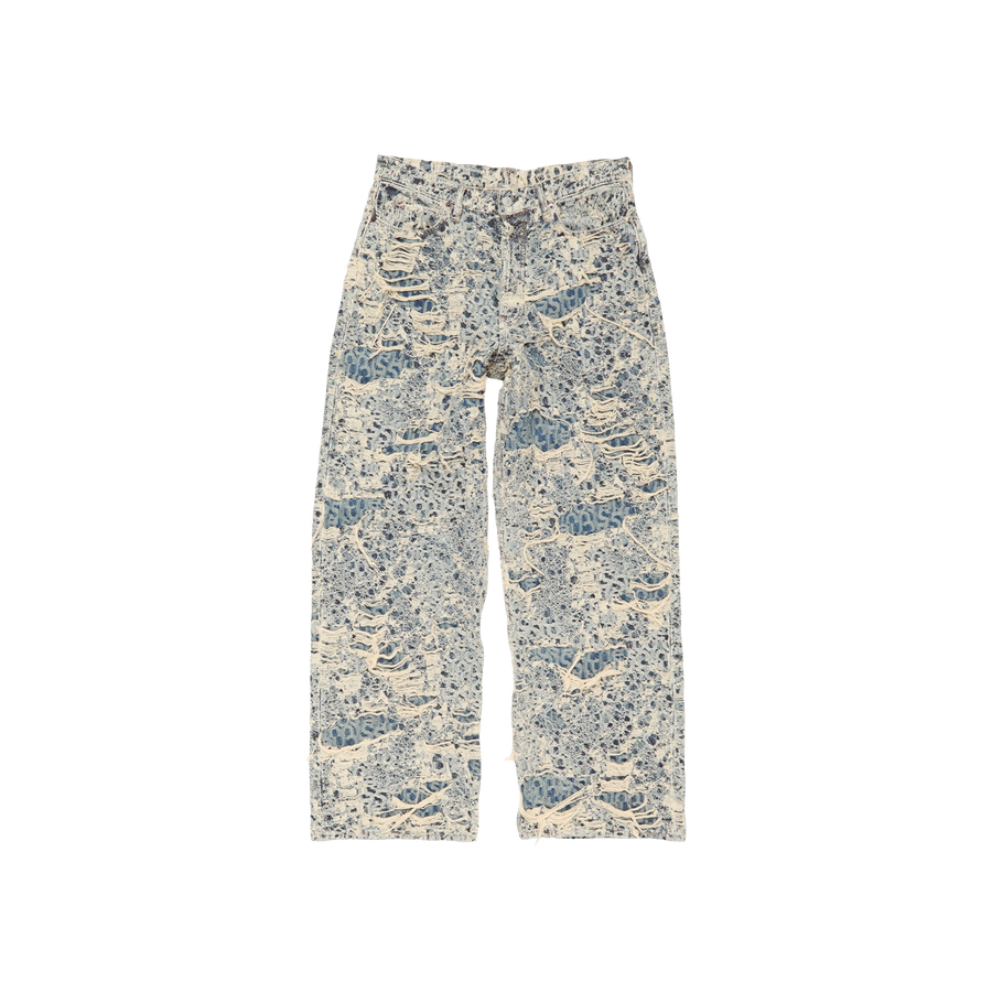 Loose Fit Jeans - 1981 Distressed Monogram