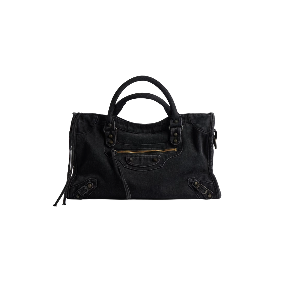 Le City Bag Medium in Black Denim
