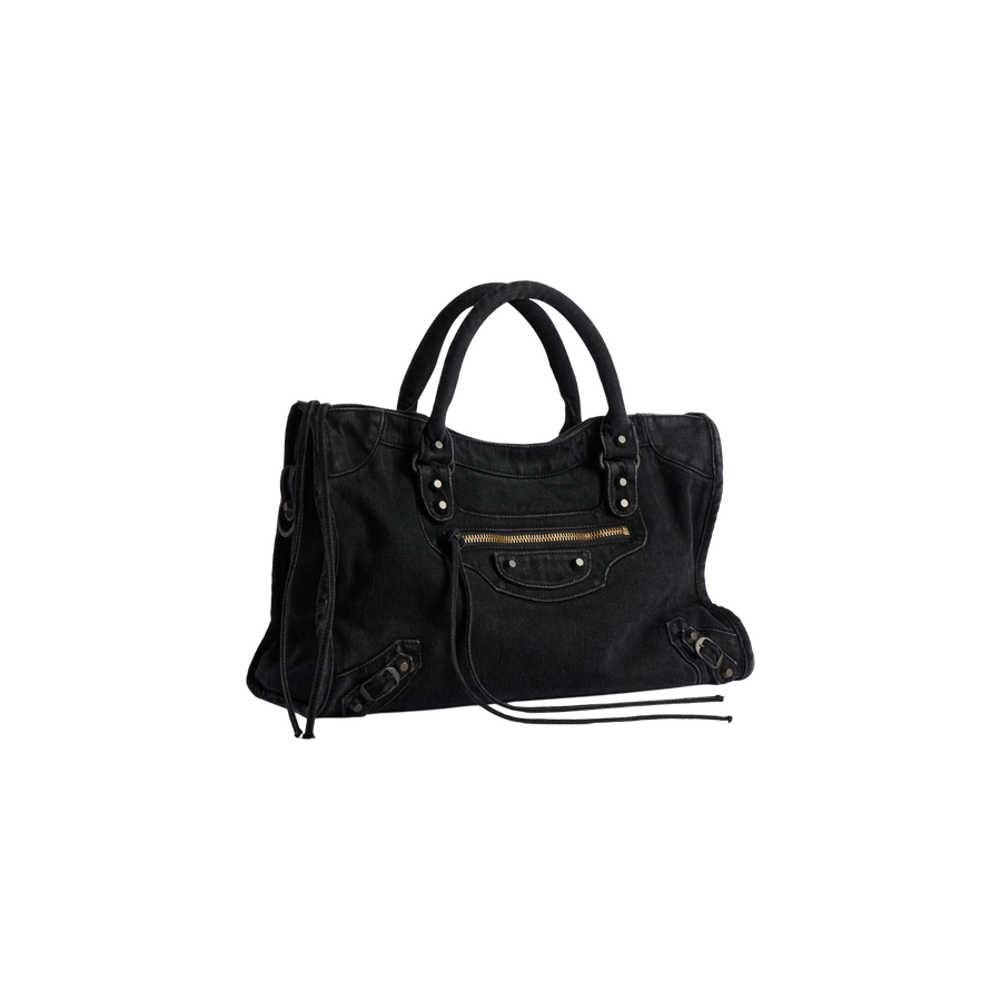 Le City Bag Medium in Black Denim