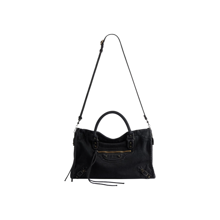 Le City Bag Medium in Black Denim