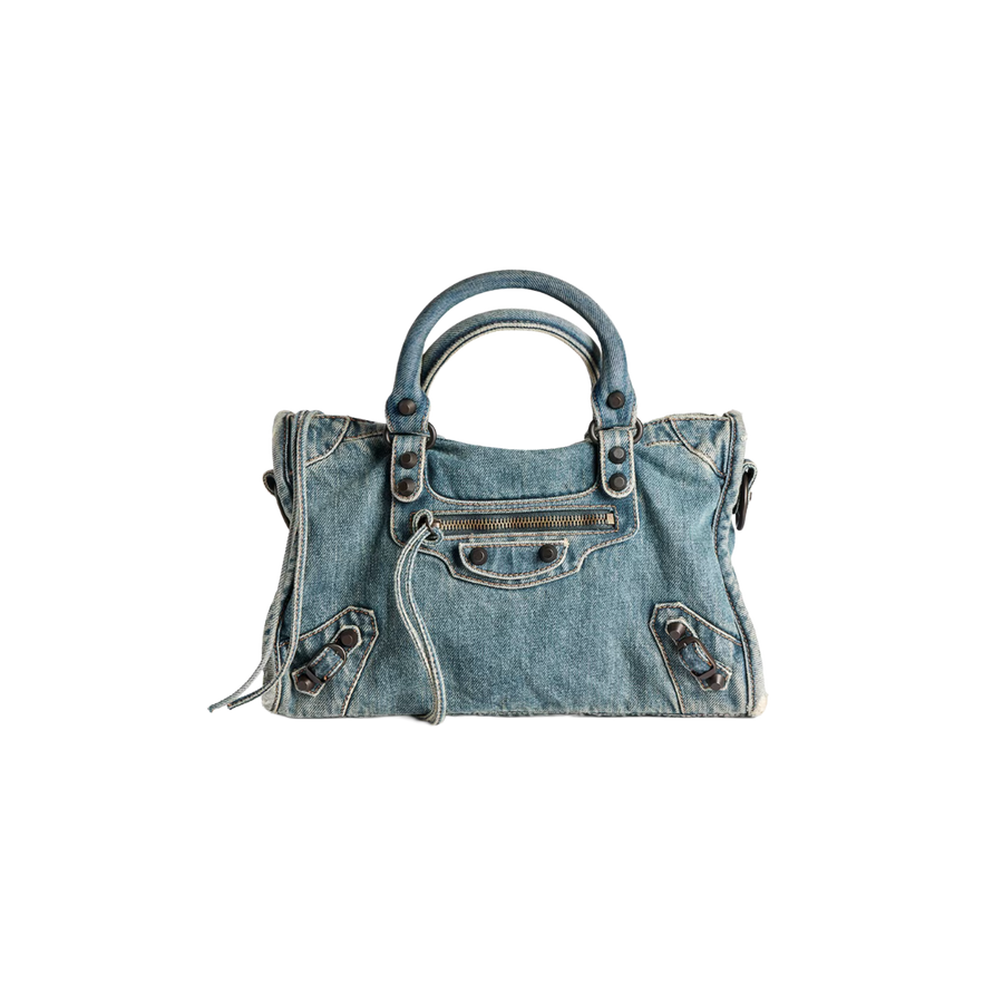 Le City Bag Medium in Blue Denim