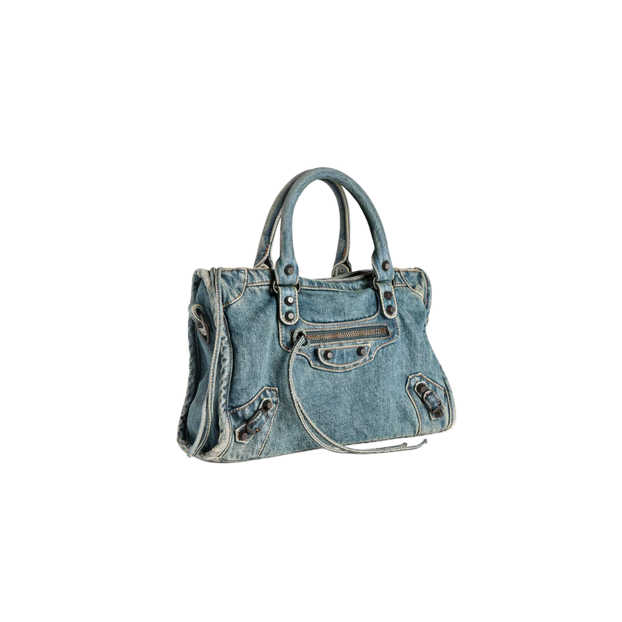 Le City Bag Medium in Blue Denim