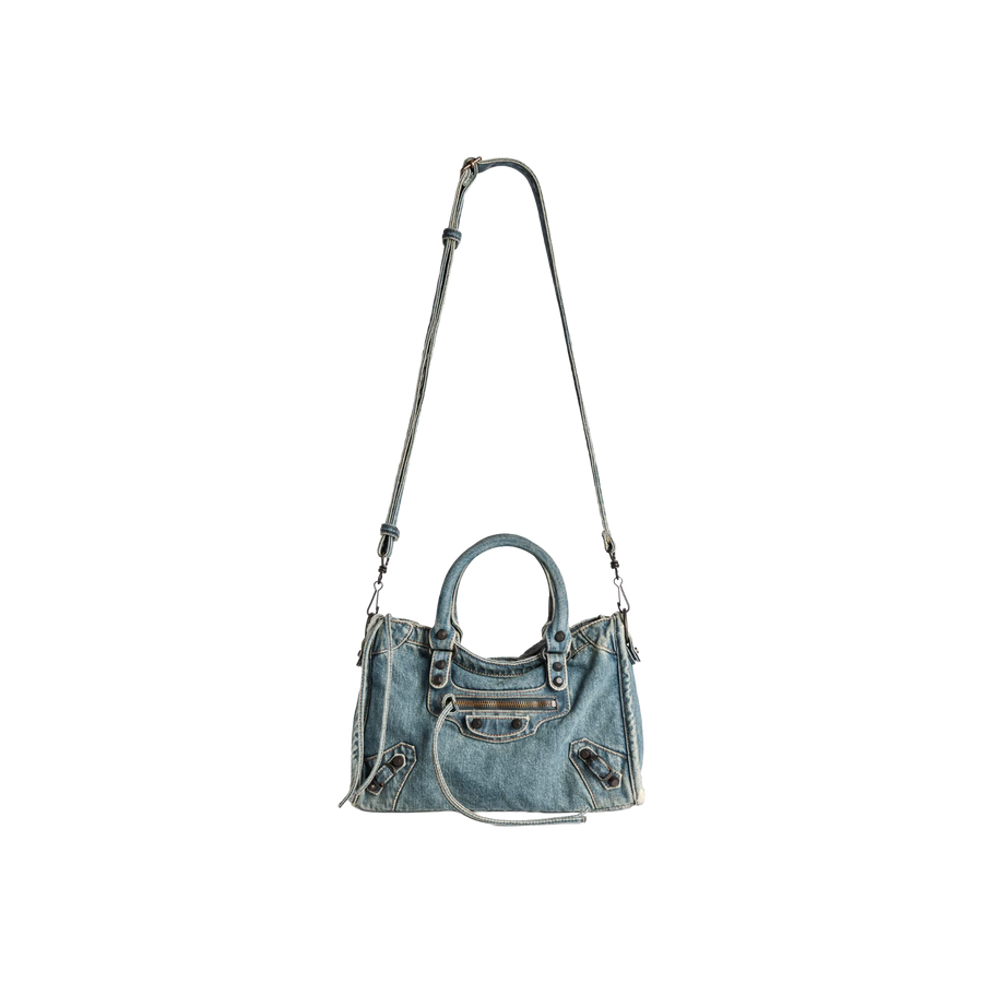 Le City Bag Medium in Blue Denim
