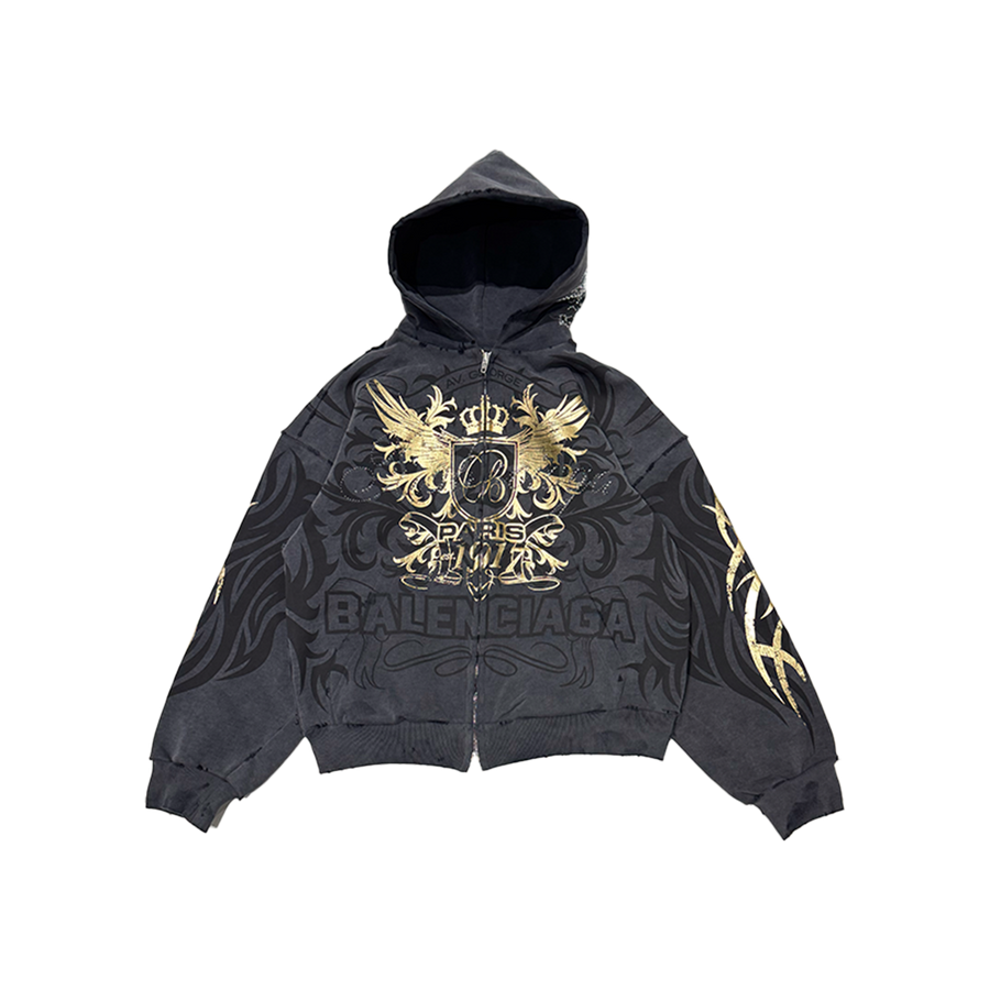 Tacky Gold Zip-Up Hoodie Regular Fit