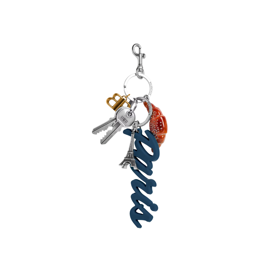 Tourist Paris Croissant Charm Keychain