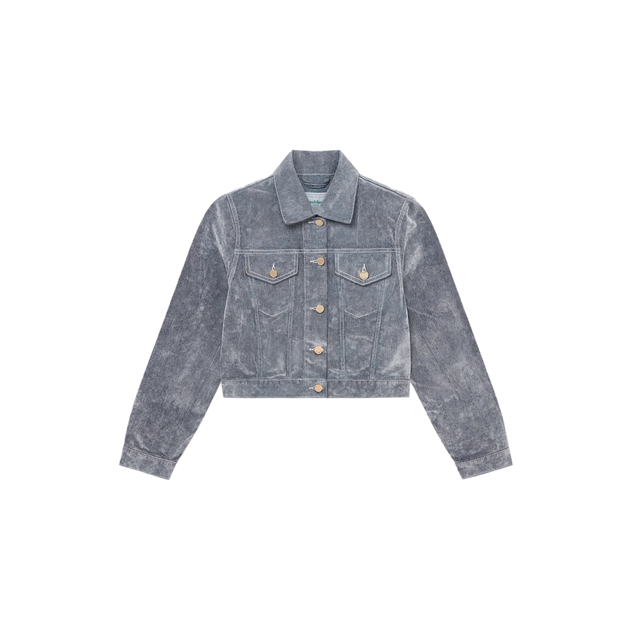 Peach Texture Denim Jacket