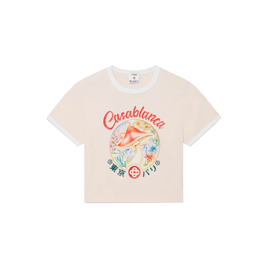Mushroom Emblem Cropped T-Shirt