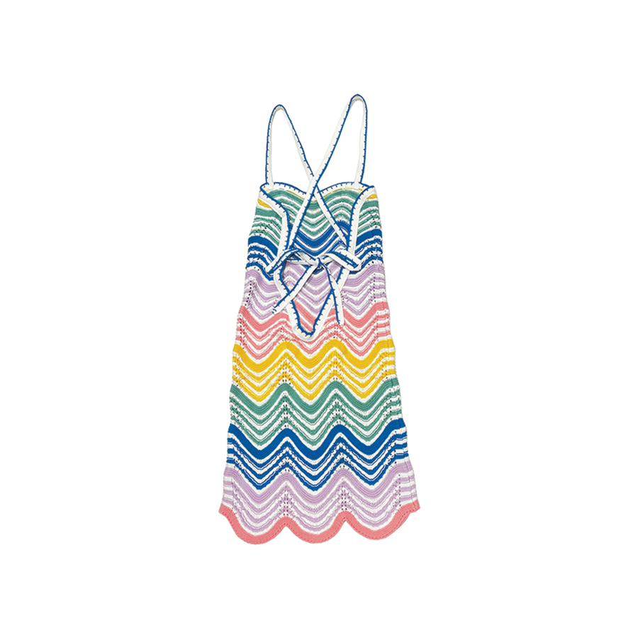 Gradient Wave Crochet Dress