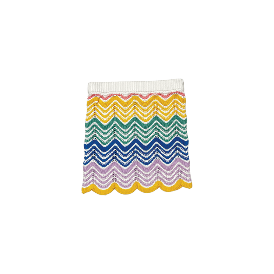 Gradient Wave Crochet Skirt