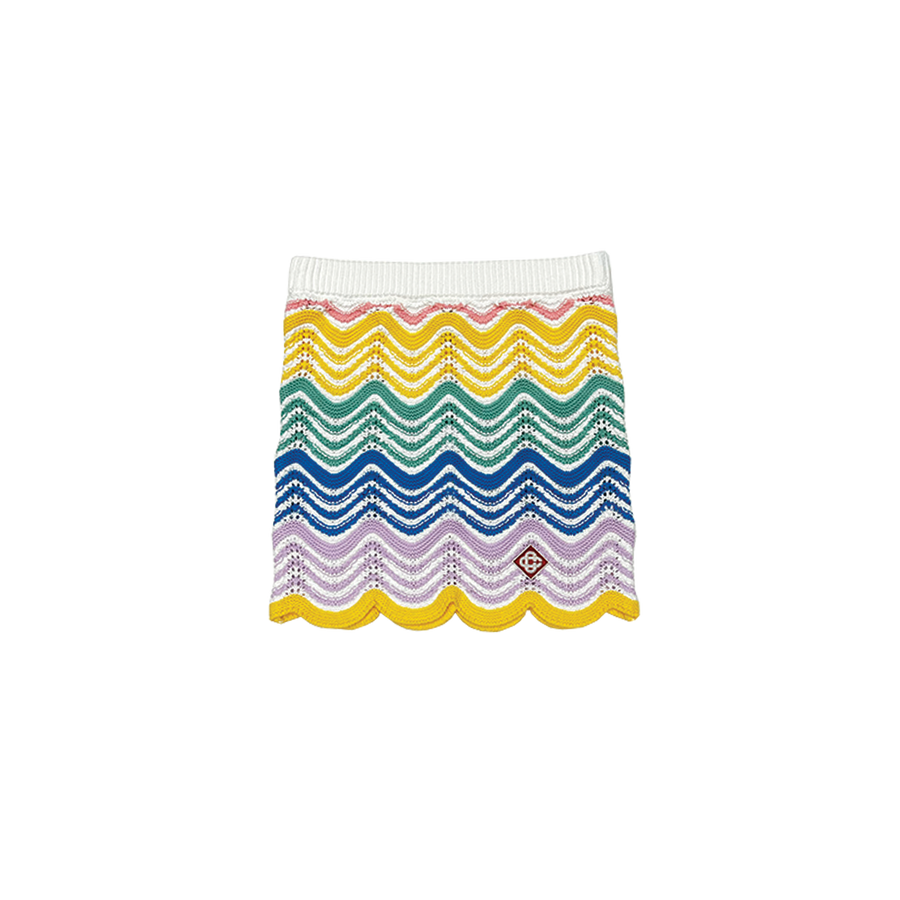 Gradient Wave Crochet Skirt