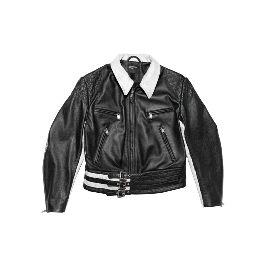 Dog In Restraint Leather Jacket