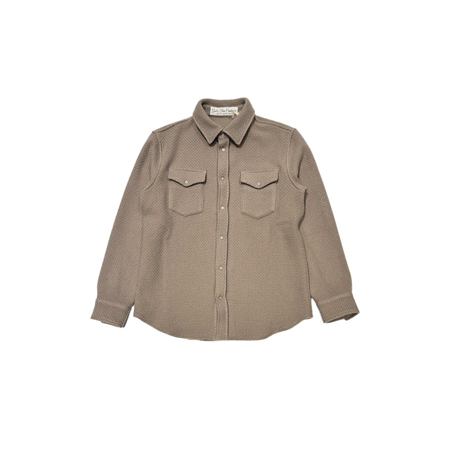 Smoke Waffle Cashmere Shirt