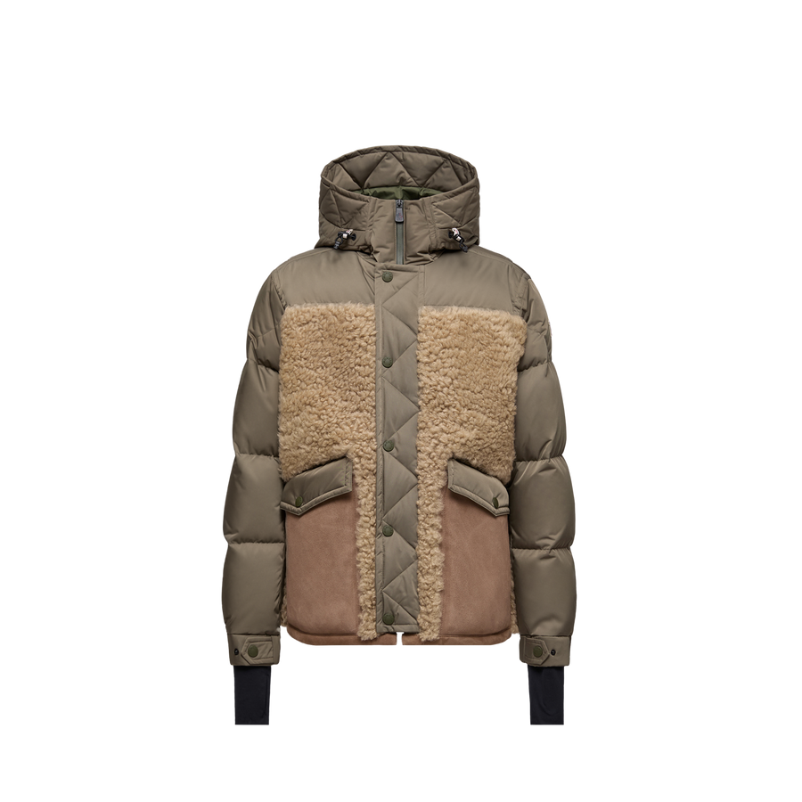 Grifford Shearling Hooded Short Down Jacket