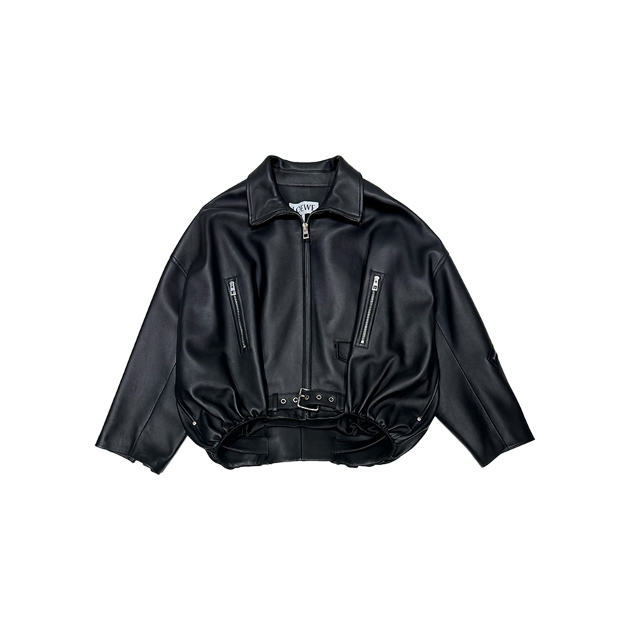 Leather Balloon Jacket