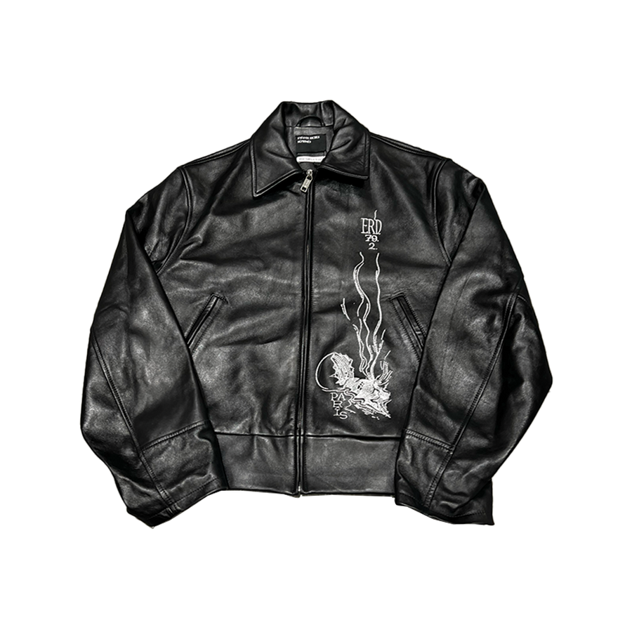 Arcane 17 Zip Up Leather Jacket