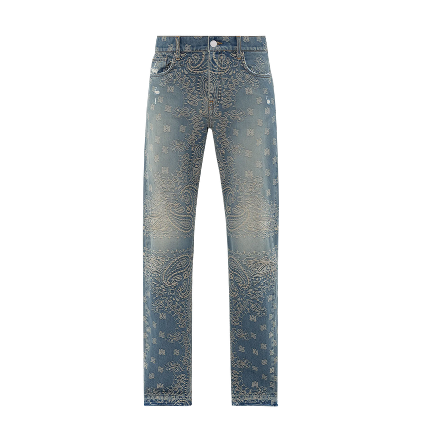 Bandana Jacquard Straight Jean