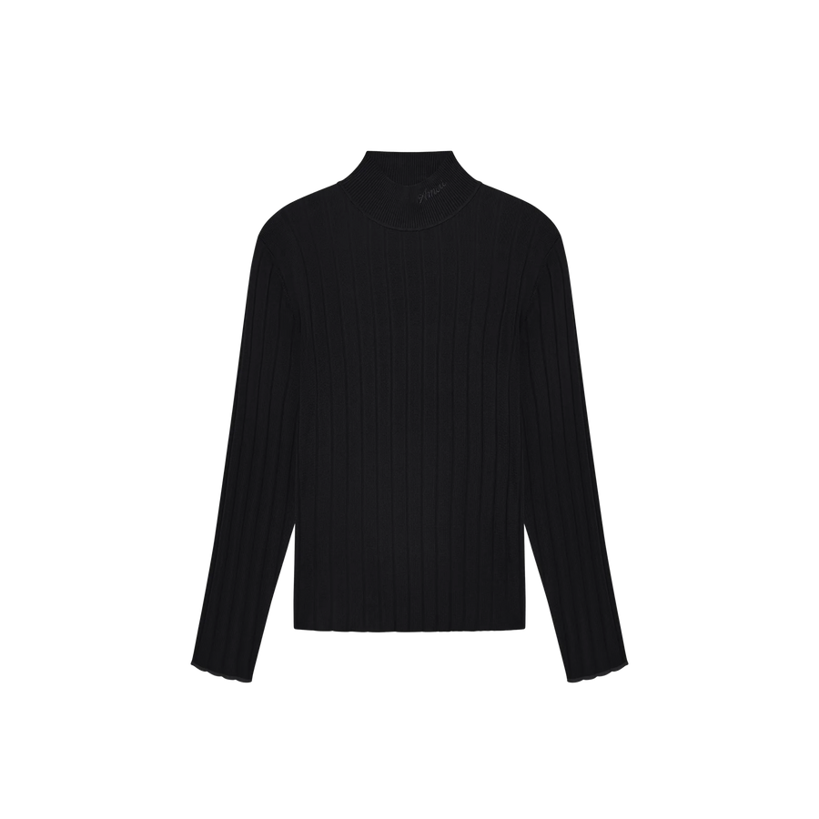 Script Mock Neck Sweater