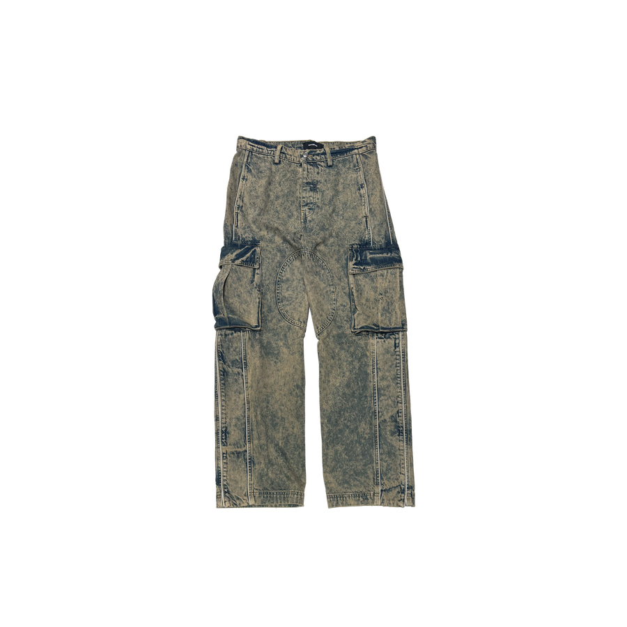 Denim Track Logo Cargos