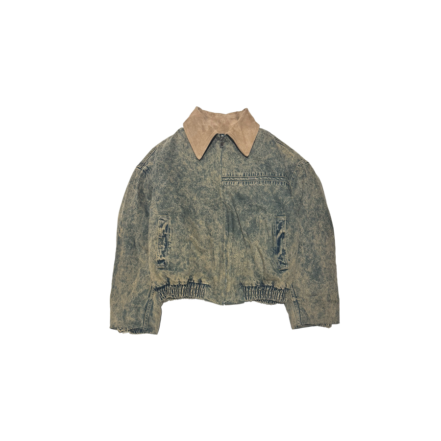 Denim Oversized Bomber
