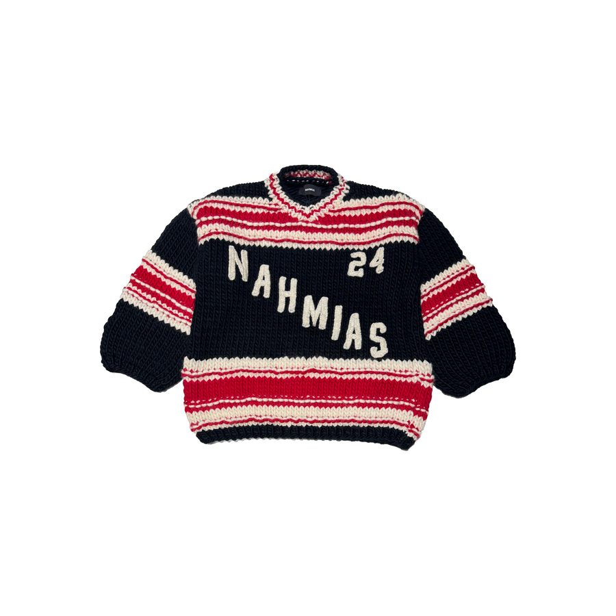 Knit Hockey Jersey Sweater
