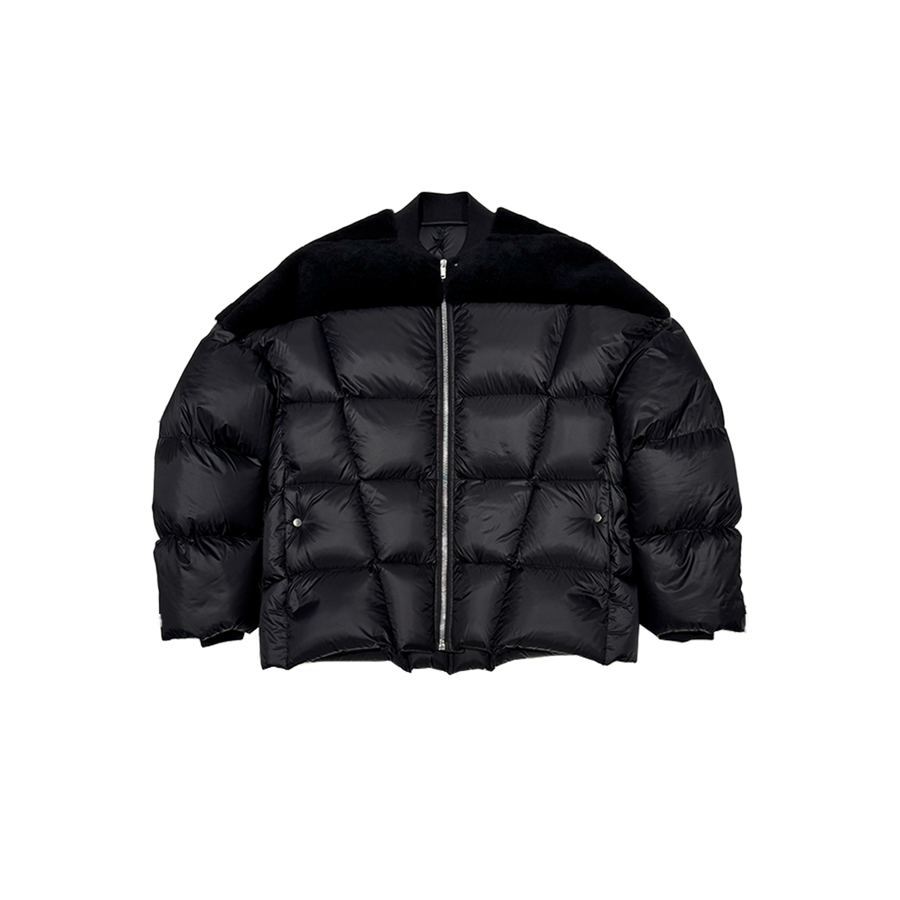 Shearling Nylon Puffer Jacket