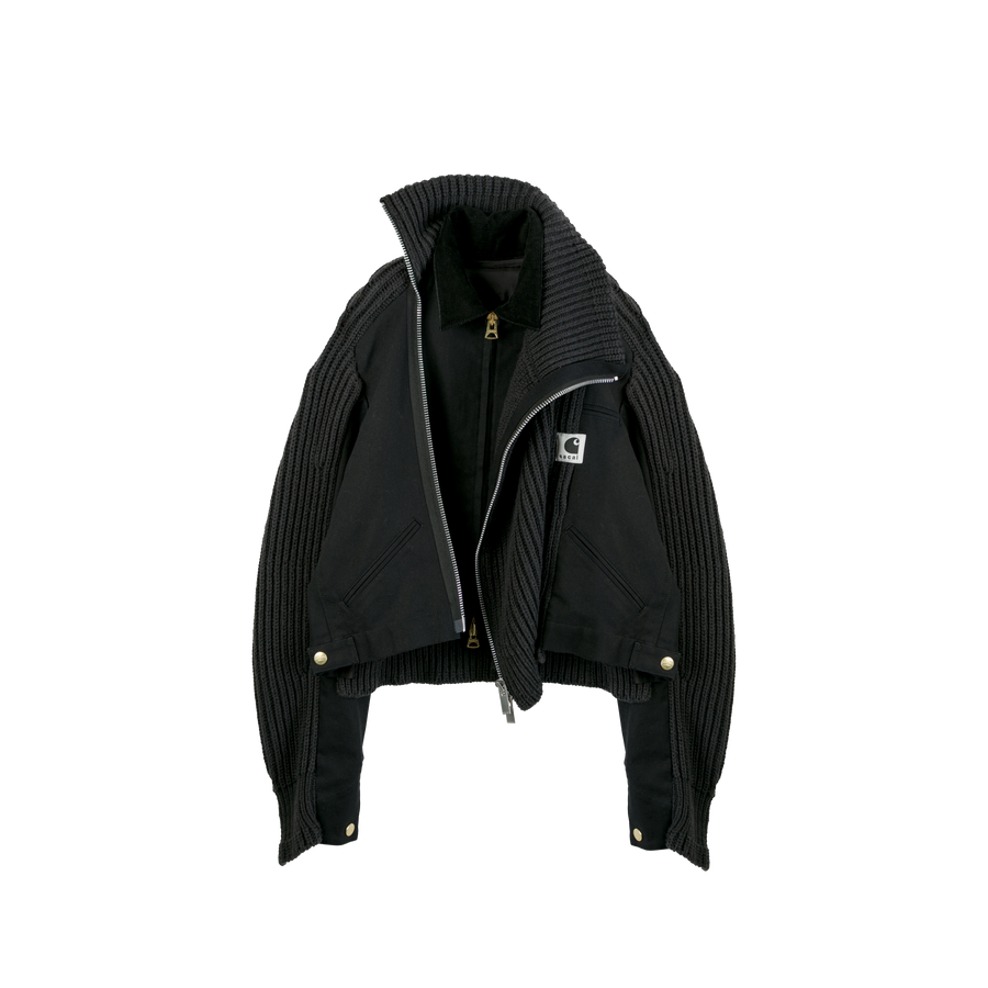 Sacai x Carhartt WIP Duck x Wool Knit Blouson – Riccardi Boston Sacai x Carhartt WIP Duck x Wool Knit Blouson – Riccardi Boston