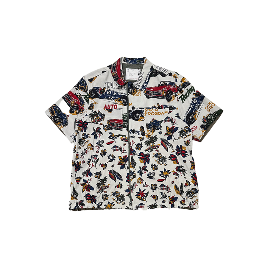 Tropical Car Race Print Shirt