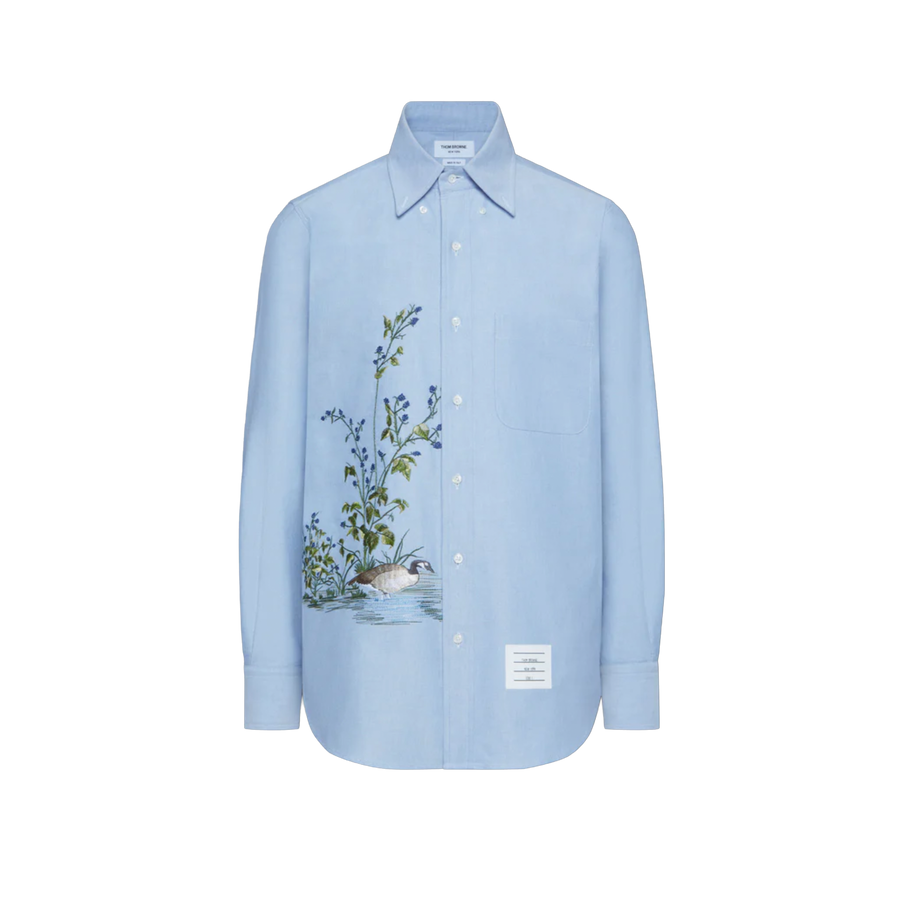 Goose Scenic Satin Stitch Oxford Shirt
