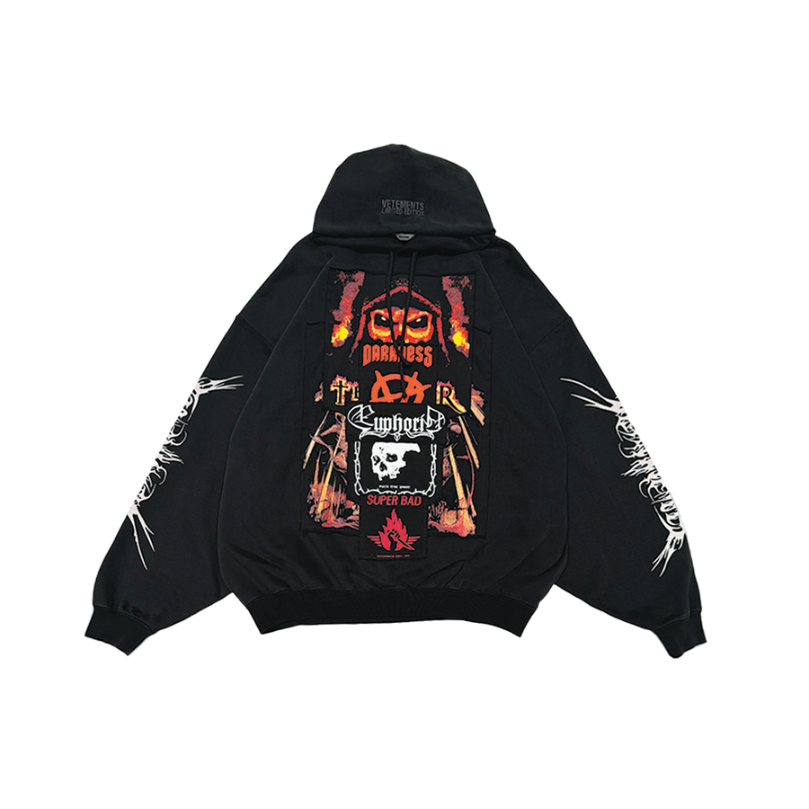 Patched Metal Hoodie