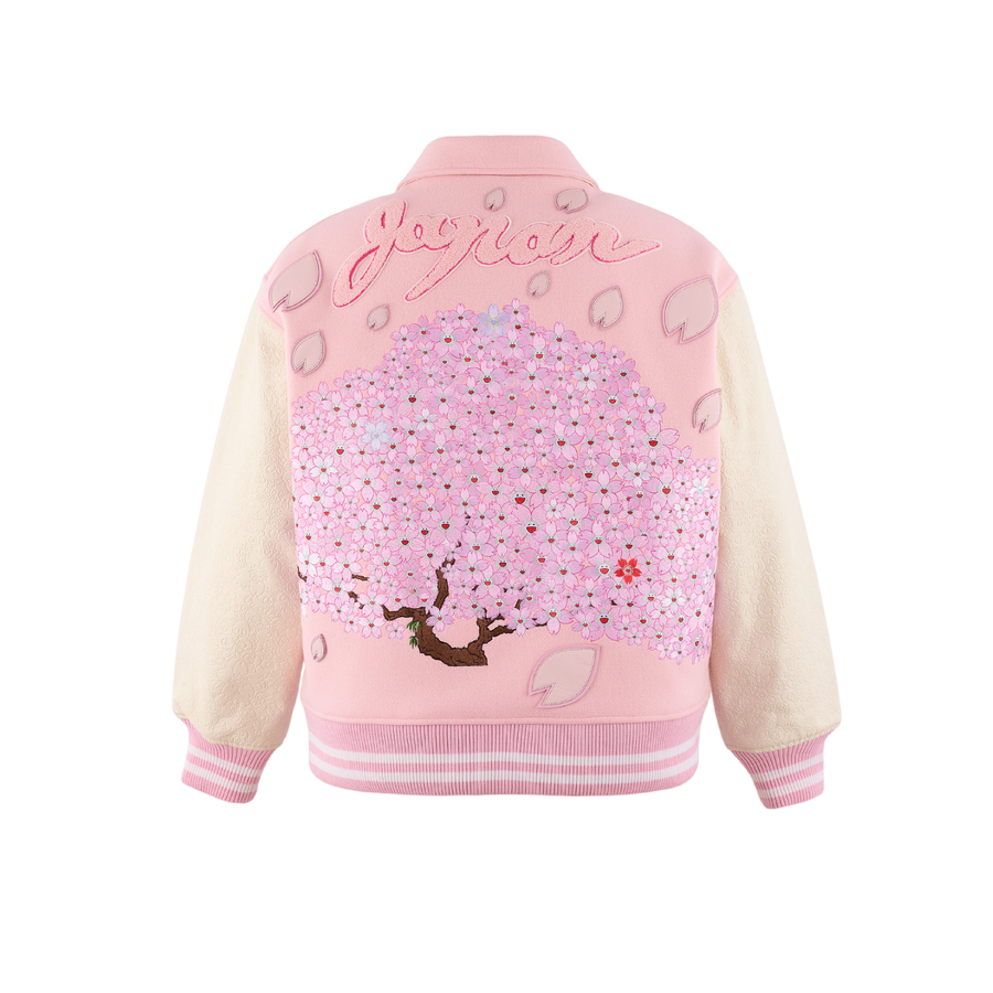 Sarasa  Wooeblock  Patterns デザインライブラリー Cherry Blossom Skull Varsity Jacket – Riccardi Boston
